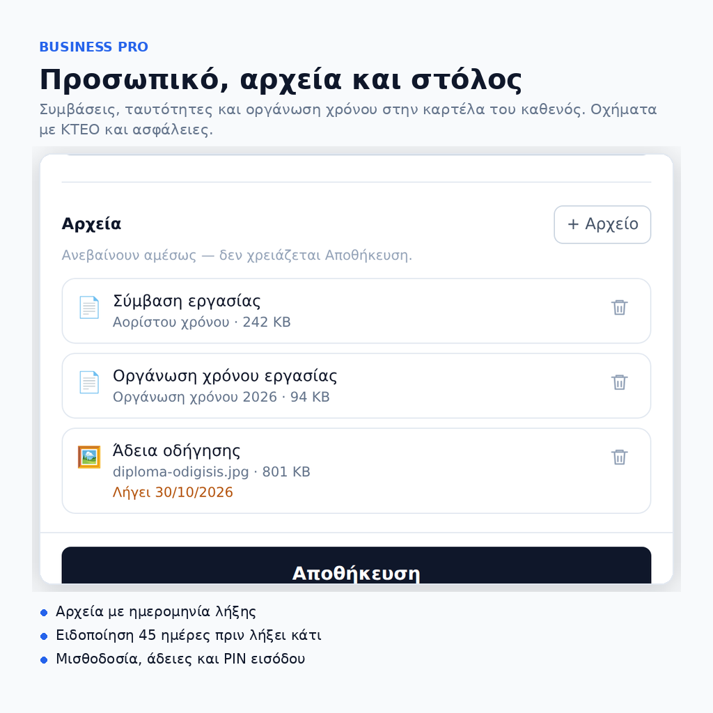 Business - Εφαρμογή Διαχείρισης Επιχείρησης